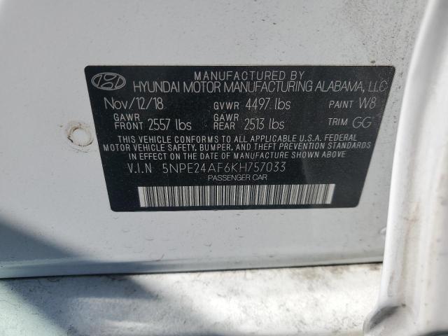 2019 HYUNDAI SONATA SE 5NPE24AF6KH757033