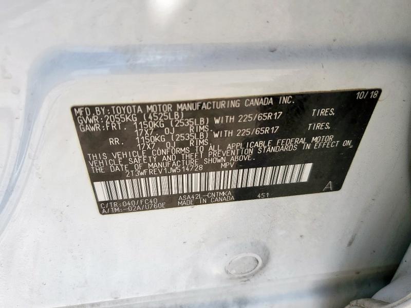 2018 TOYOTA RAV4 ADVEN 2T3WFREV1JW514728