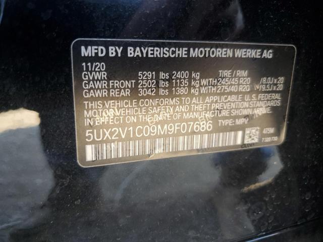2021 BMW X4 XDRIVE30I 5UX2V1C09M9F07686