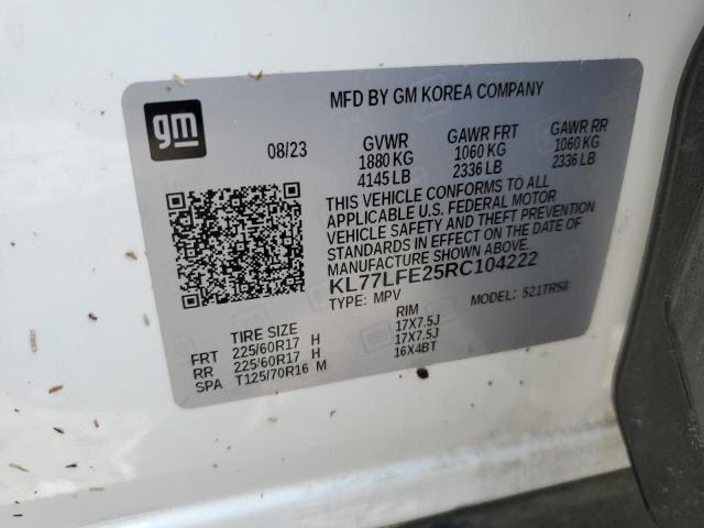 2024 CHEVROLET TRAX LS KL77LFE25RC104222