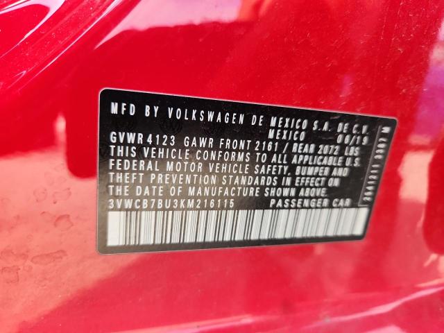 2019 VOLKSWAGEN JETTA S - 3VWCB7BU3KM216115