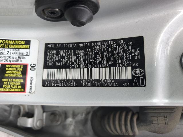 2015 TOYOTA COROLLA L - 2T1BURHE0FC414895