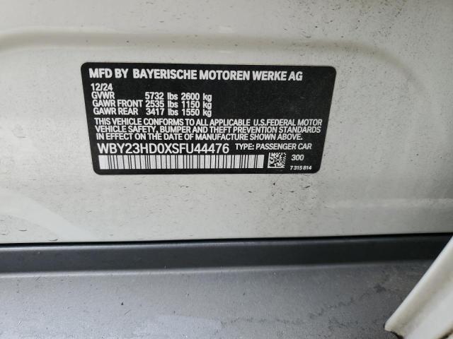 2025 BMW I4 EDRIVE 40 WBY23HD0XSFU44476