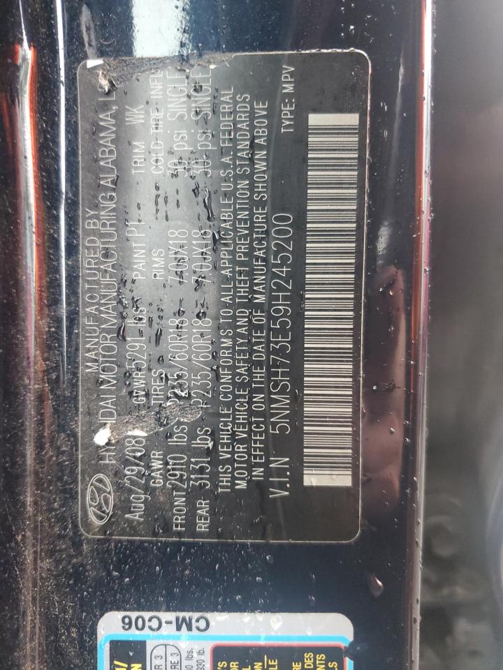 Lot #3290180207 2009 HYUNDAI SANTA FE S