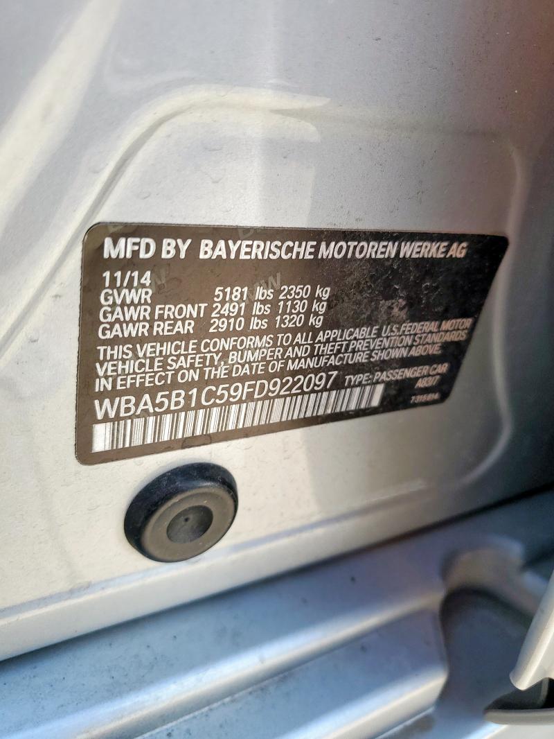 2015 BMW 535 I WBA5B1C59FD922097