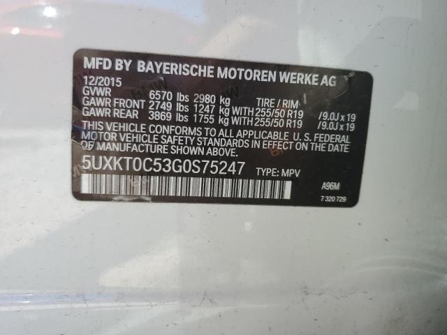 2016 BMW X5 XDR40E 5UXKT0C53G0S75247