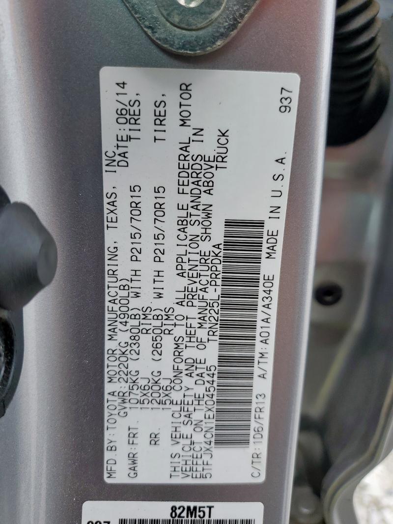 2014 TOYOTA TACOMA DOU #3282483877