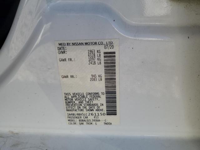 2020 NISSAN ALTIMA S 1N4BL4BV5LC261150