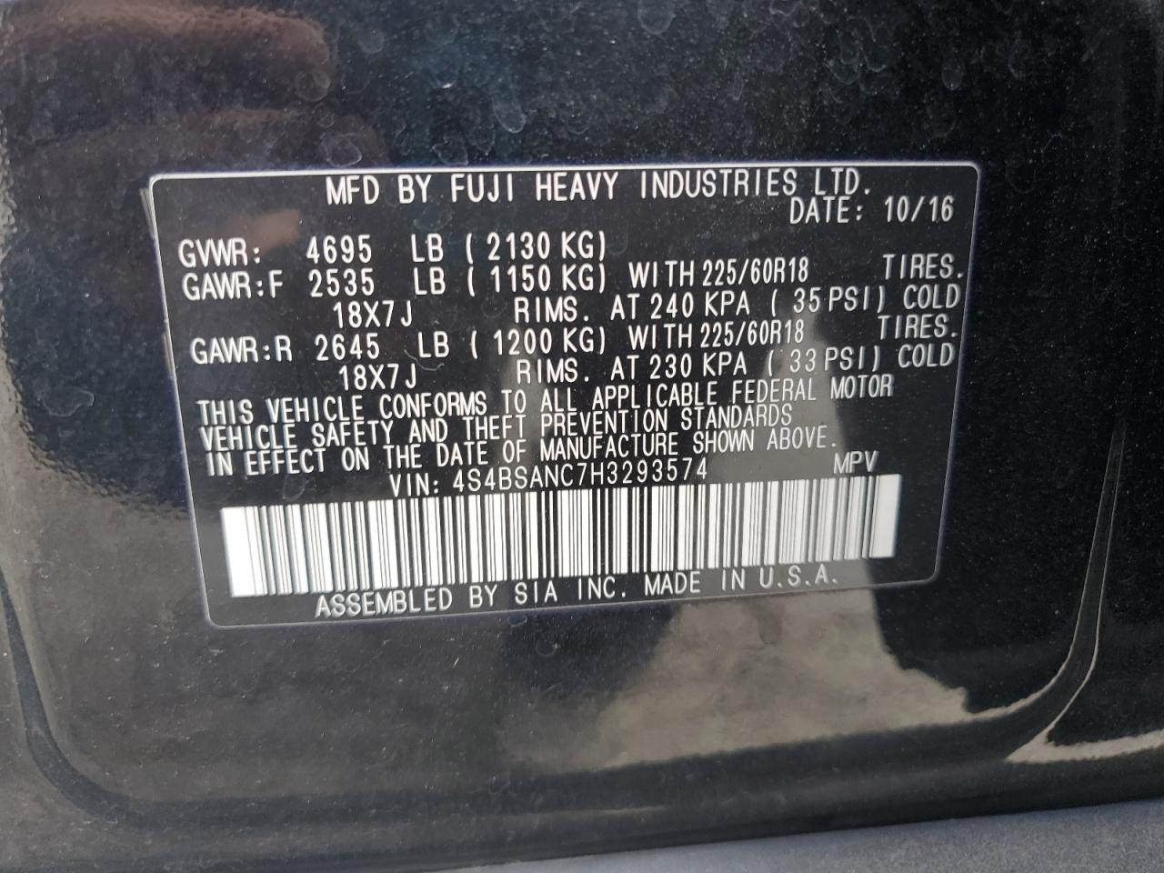 SUBARU OUTBACK 2.5I LIMITED