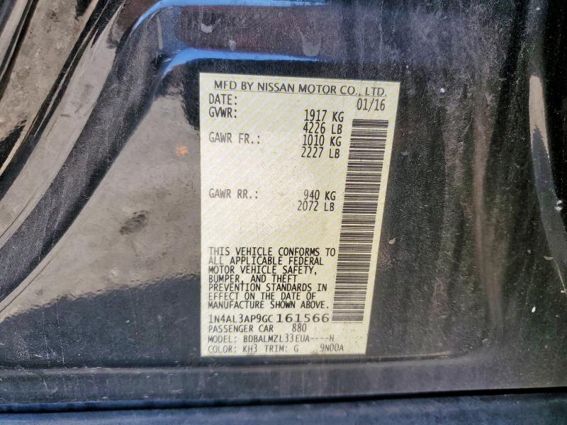 2016 NISSAN ALTIMA 2.5 #3284870023