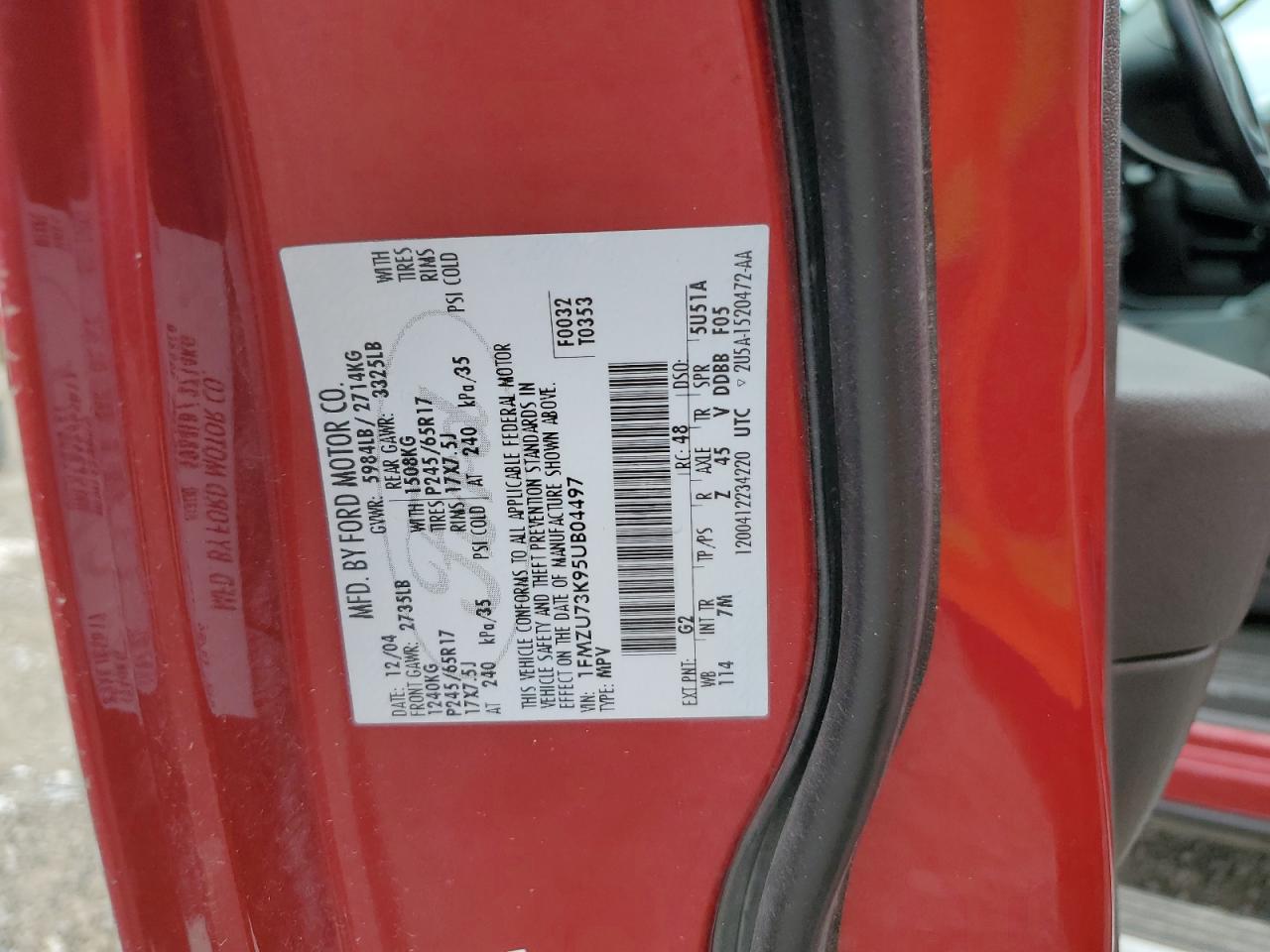 Lot #3287802097 2005 FORD EXPLORER XLT