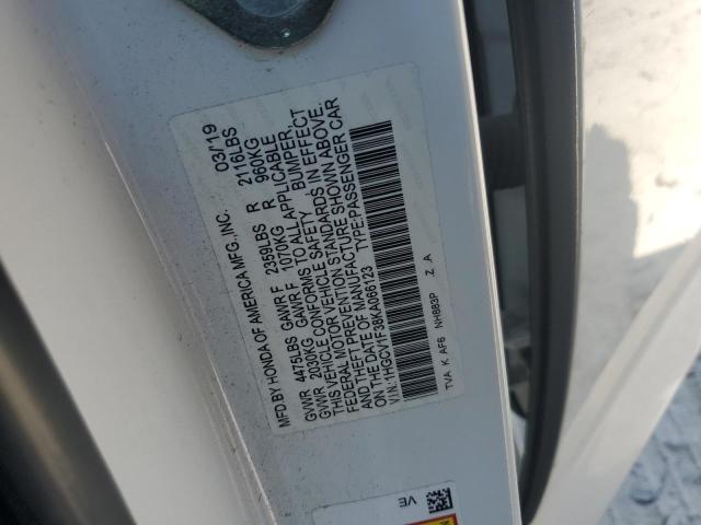 2019 HONDA ACCORD SPORT 1HGCV1F38KA066123