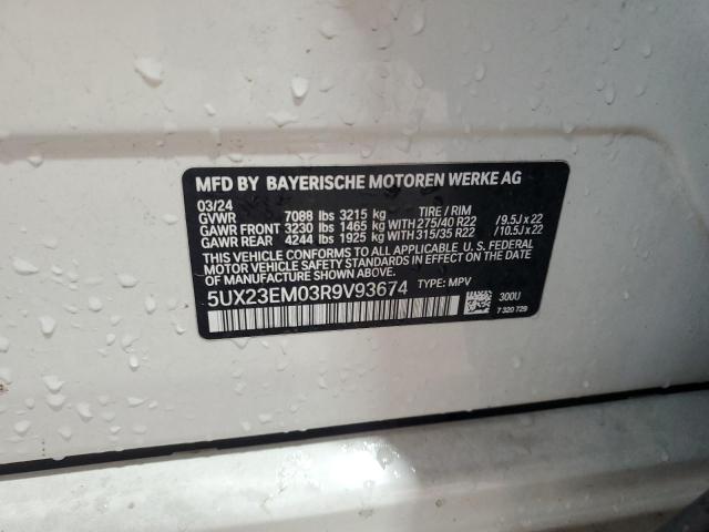 2024 BMW X7 XDRIVE4 5UX23EM03R9V93674