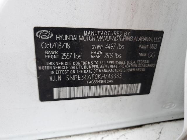 2019 HYUNDAI SONATA LIMITED 5NPE34AF0KH746333