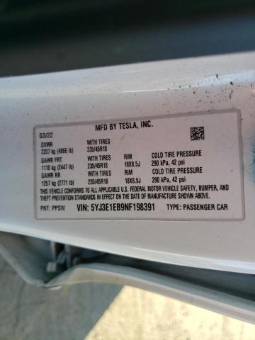 2022 TESLA MODEL 3 #3317702078