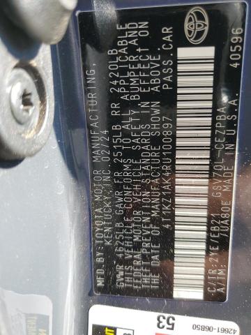 2024 TOYOTA CAMRY TRD 4T1KZ1AK4RU100897