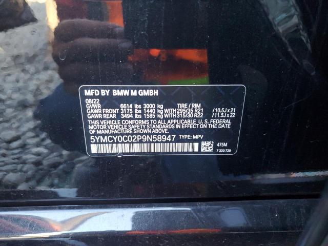 2023 BMW X6 M 5YMCY0C02P9N58947