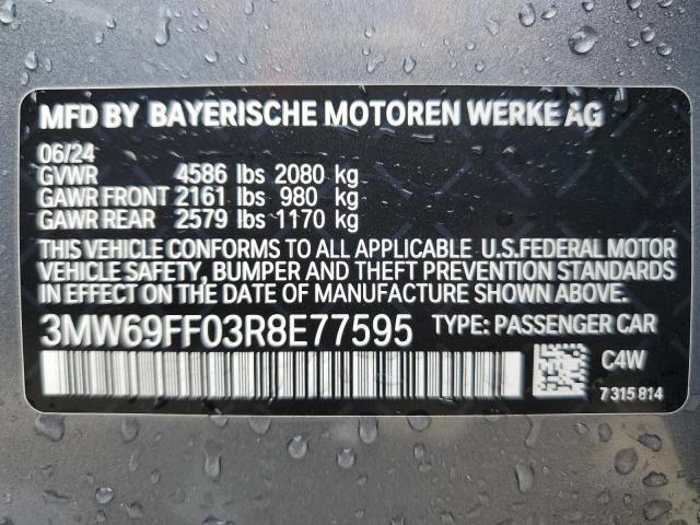 2024 BMW 330I 3MW69FF03R8E77595