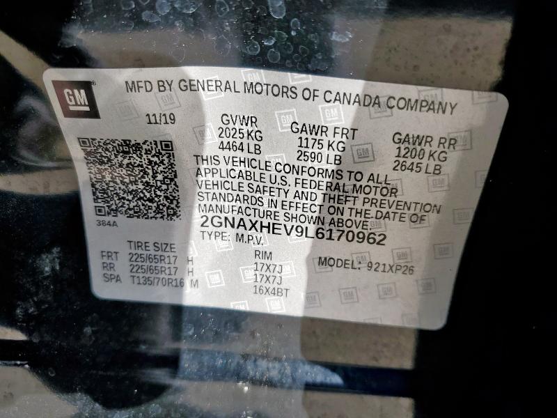 2020 CHEVROLET EQUINOX LS 2GNAXHEV9L6170962