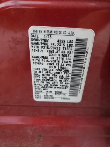 2015 NISSAN ROGUE SELE JN8AS5MT2FW655447