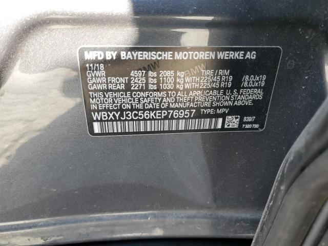 2019 BMW X2 SDRIVE2 WBXYJ3C56KEP76957