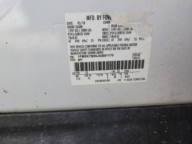 2018 FORD EXPLORER 1FM5K7B86JGB81170