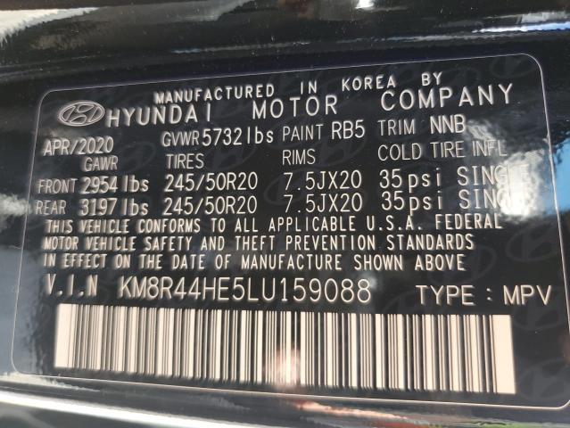 2020 HYUNDAI PALISADE SEL KM8R44HE5LU159088