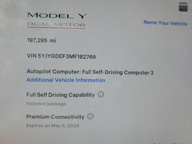 2021 TESLA MODEL Y #3303720416