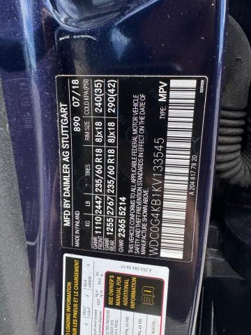 2019 MERCEDES-BENZ GLC 300 4M WDC0G4KB1KV133545