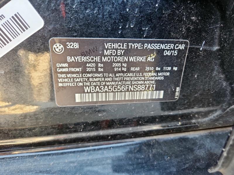 2015 BMW 328 I WBA3A5G56FNS88771