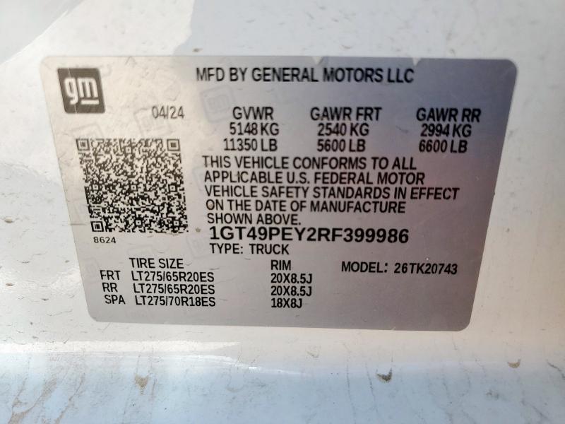 2024 GMC SIERRA K2500 AT4 - 1GT49PEY2RF399986