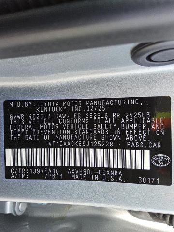 2025 TOYOTA CAMRY XSE 4T1DAACK8SU125238