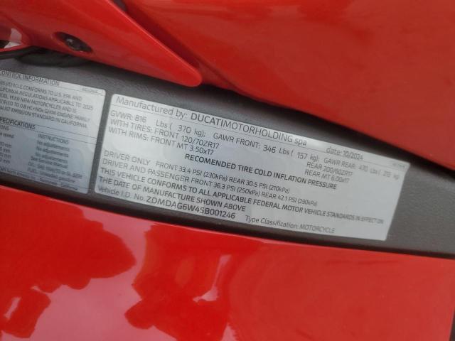 2025 DUCATI PANIGALE V4 ZDMDAG6W4SB001246