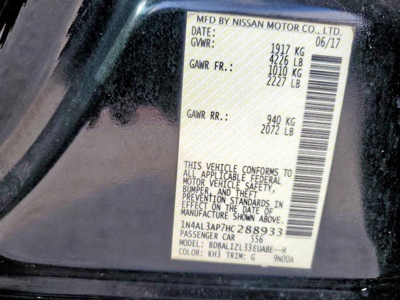 2017 NISSAN ALTIMA 2.5 - 1N4AL3AP7HC288933