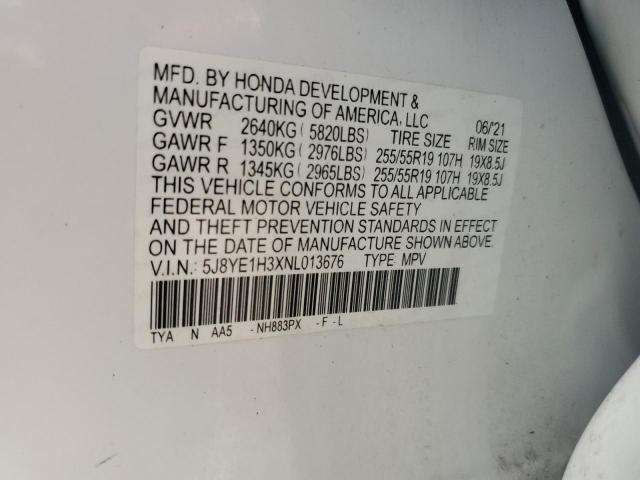 2022 ACURA MDX 5J8YE1H3XNL013676