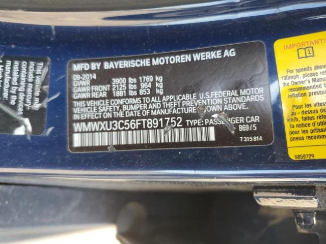 2015 MINI COOPER S WMWXU3C56FT891752