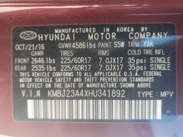 2017 HYUNDAI TUCSON SE #3276389661