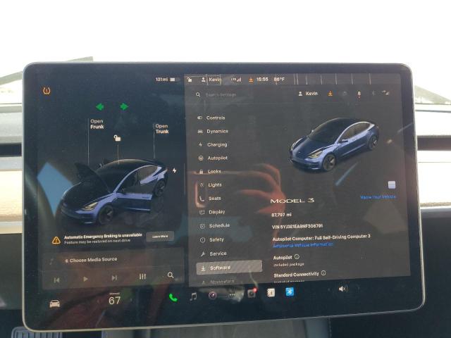 2022 TESLA MODEL 3 5YJ3E1EA9NF306791