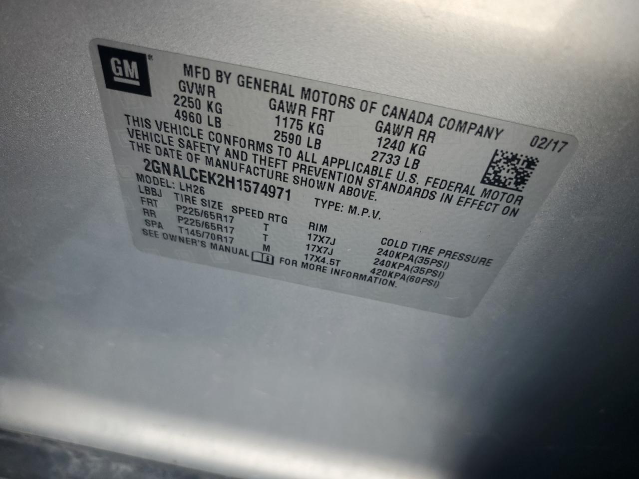 CHEVROLET EQUINOX LT