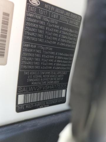 2017 LAND ROVER RANGE ROVE #3280586404