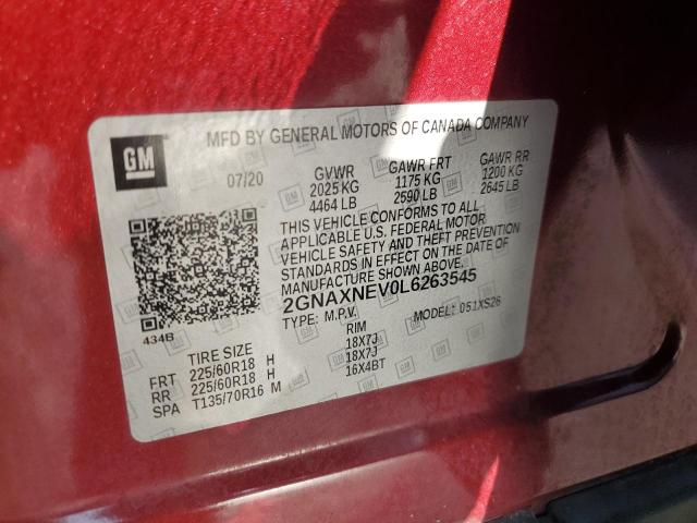 2020 CHEVROLET EQUINOX PR 2GNAXNEV0L6263545