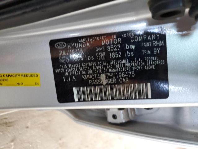2017 HYUNDAI ACCENT SE KMHCT4AE7HU196475