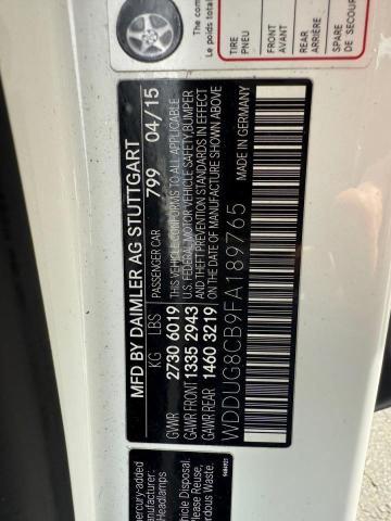 2015 MERCEDES-BENZ S 550 WDDUG8CB9FA189765