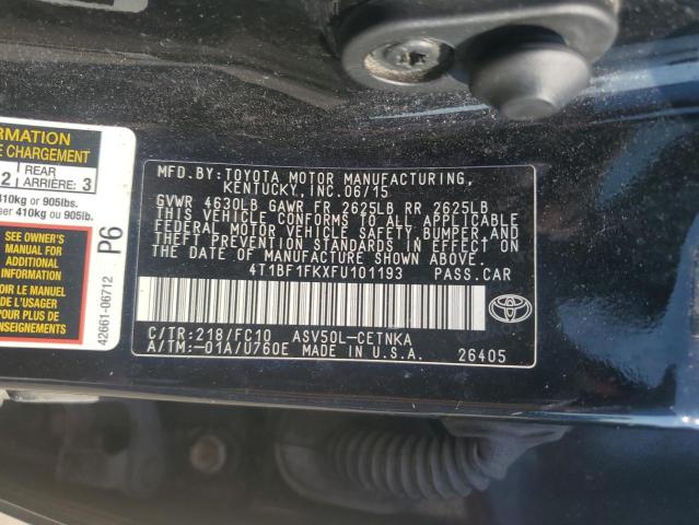 2015 TOYOTA CAMRY LE - 4T1BF1FKXFU101193