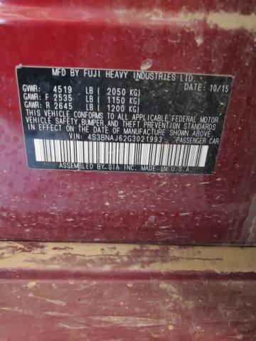 2016 SUBARU LEGACY 2.5I LIMITED 4S3BNAJ62G3021993