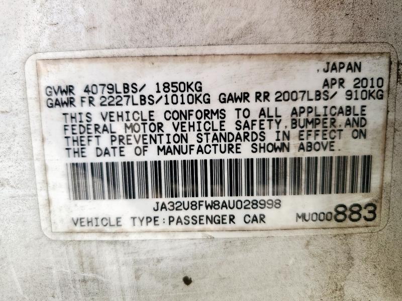 2010 MITSUBISHI LANCER GTS - JA32U8FW8AU028998