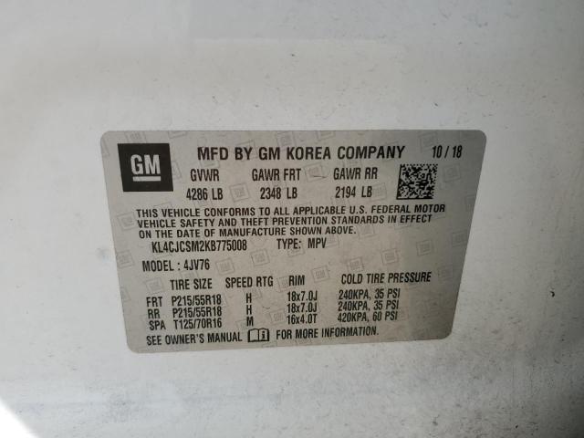 2019 BUICK ENCORE ESSENCE KL4CJCSM2KB775008