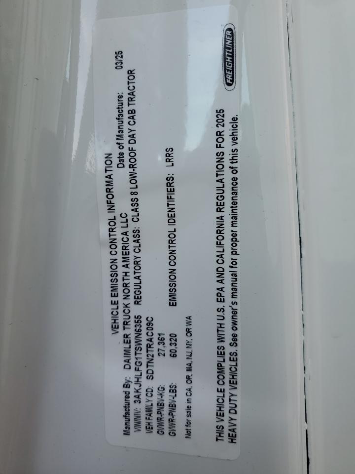 Lot #3294687052 2026 FREIGHTLINER CASCADIA 1