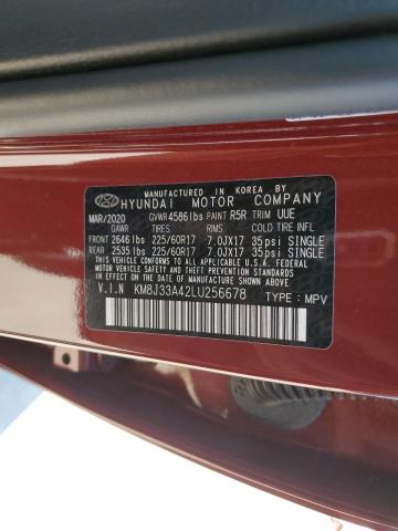 2020 HYUNDAI TUCSON LIM KM8J33A42LU256678