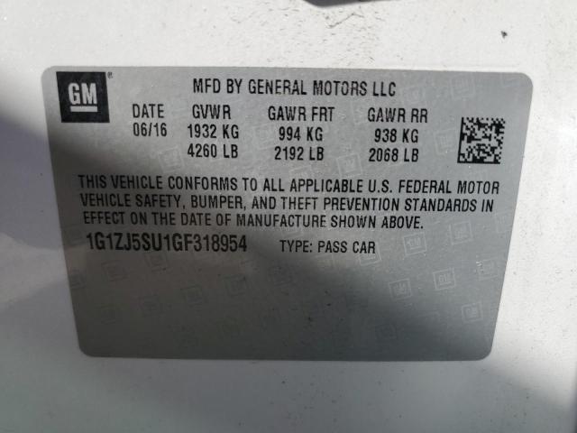 2016 CHEVROLET MALIBU HYBRID 1G1ZJ5SU1GF318954